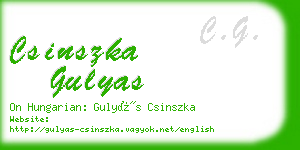 csinszka gulyas business card